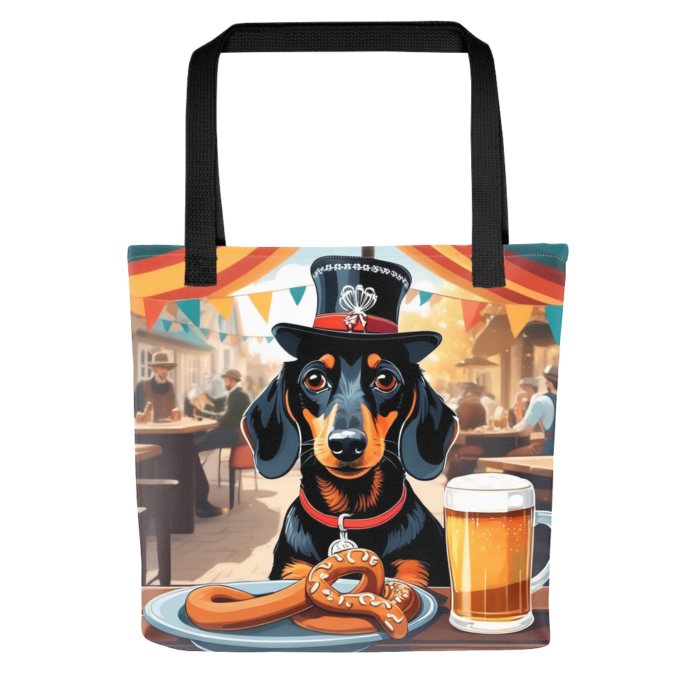 PugMug Custom Black Dachshund Tote