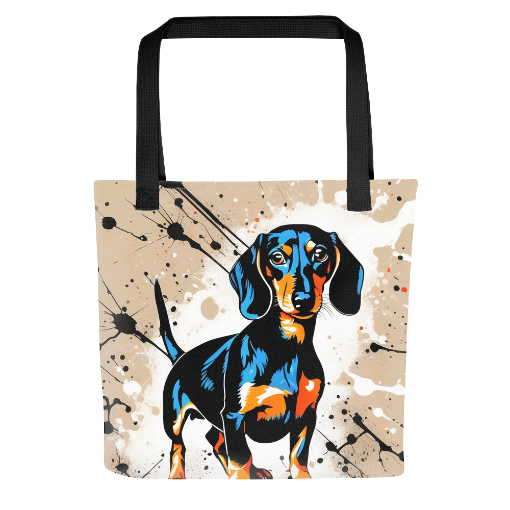 PugMug Custom Black Dachshund Tote