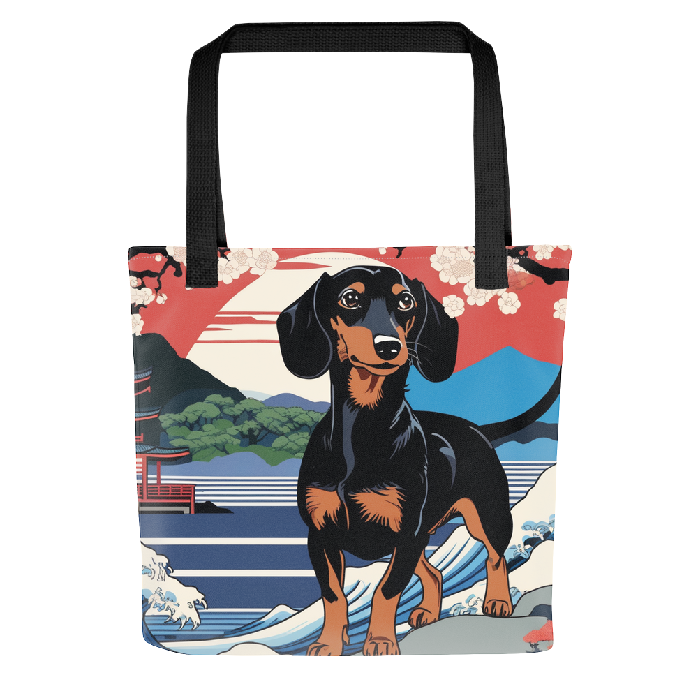 PugMug Custom Black Dachshund Tote
