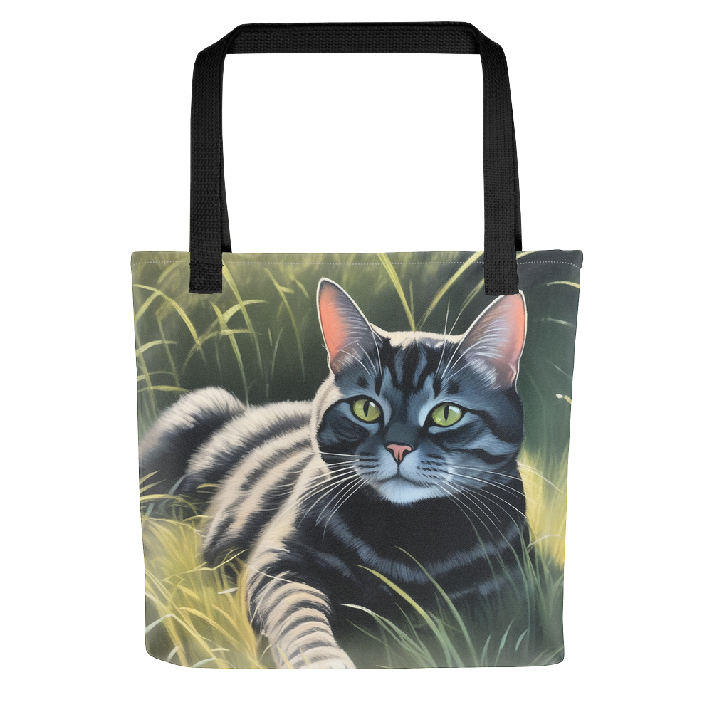 PugMug Custom Black American Shorthair Cat Tote