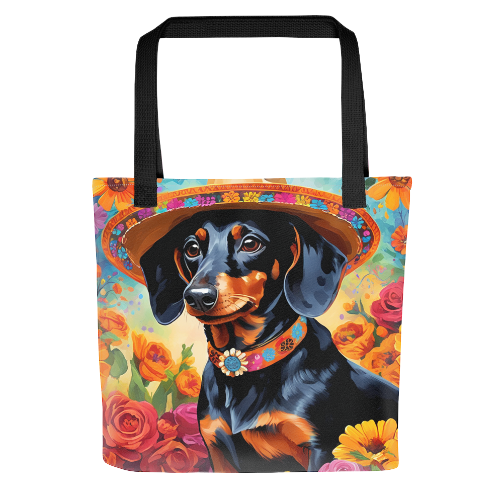 PugMug Custom Black Dachshund Tote