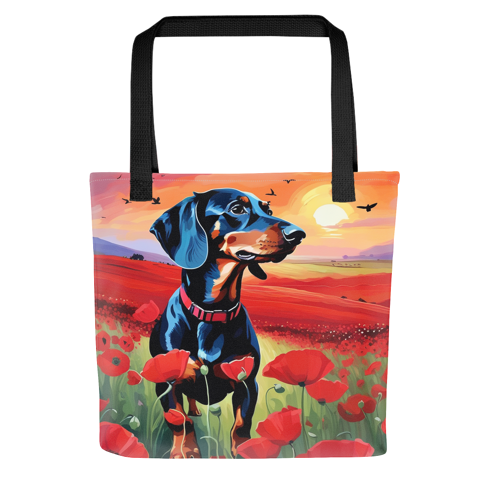 PugMug Custom Black Dachshund Tote