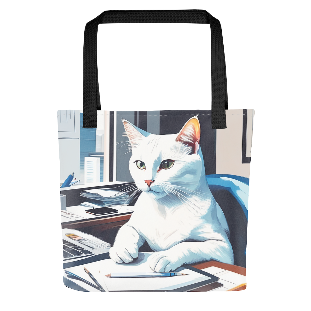 PugMug Custom White Companion Cat Tote