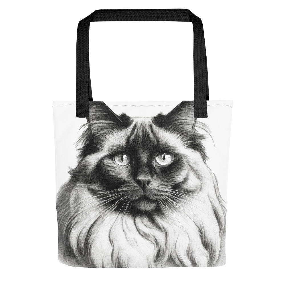 PugMug Custom Black Ragdoll Cat Tote