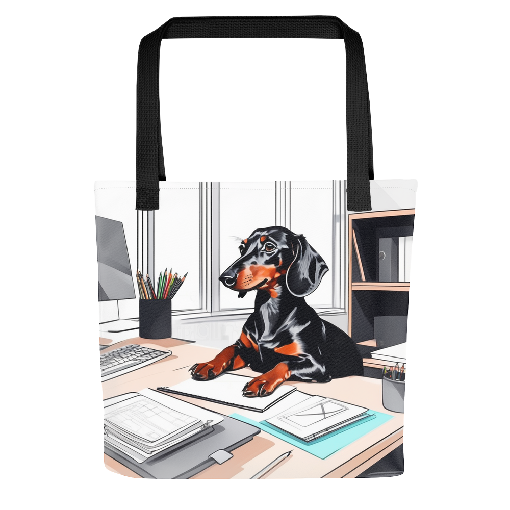PugMug Custom Black Dachshund Tote