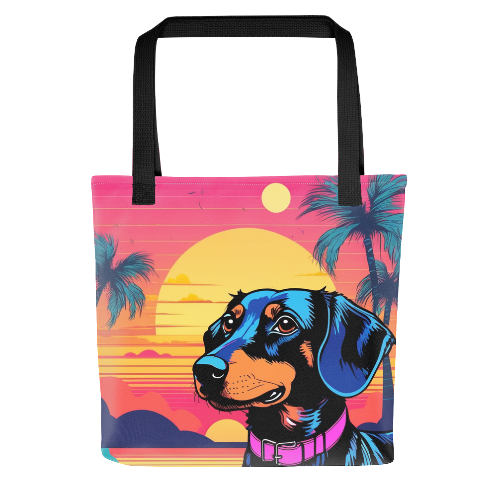PugMug Custom Black Dachshund Tote