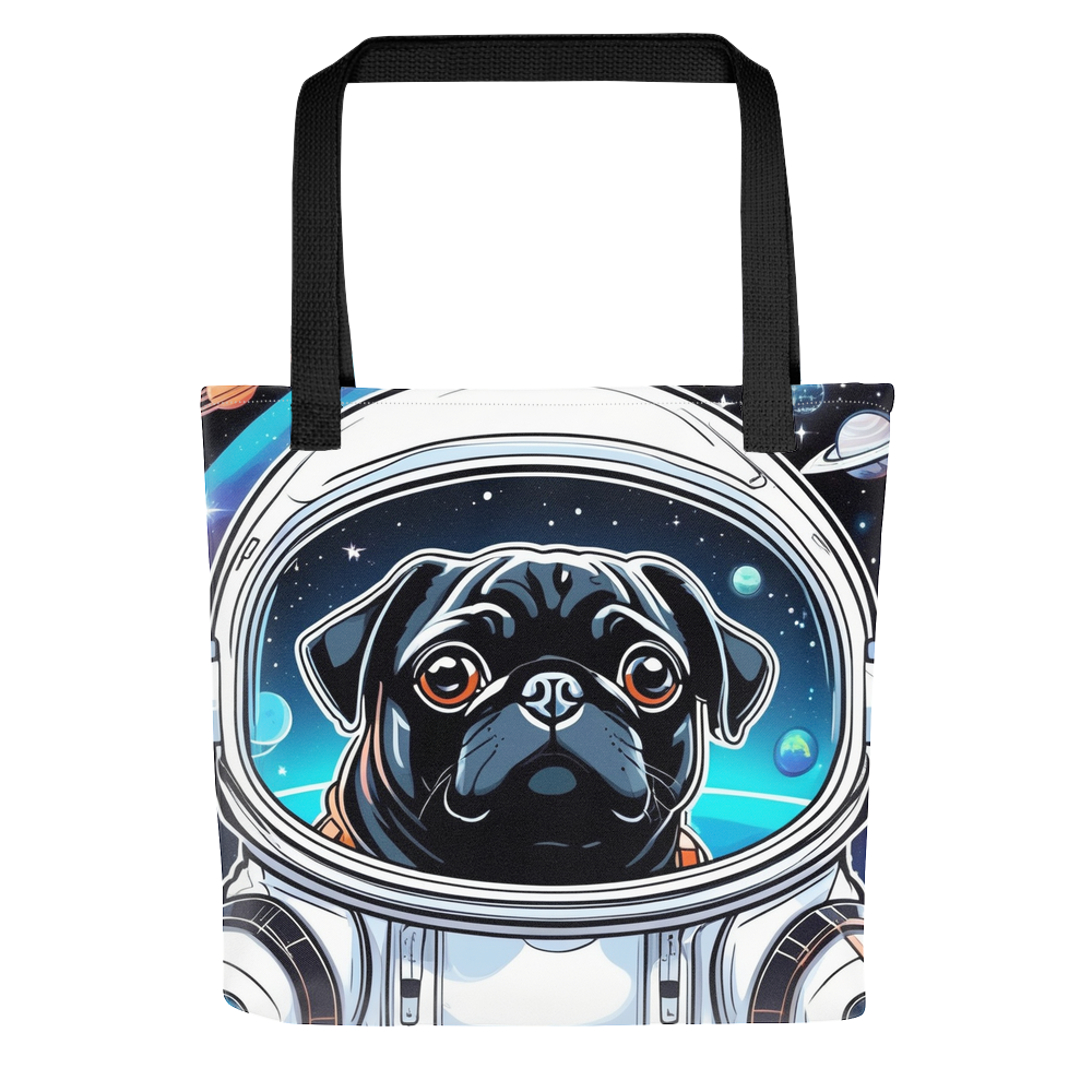 PugMug Custom Black Pug Tote
