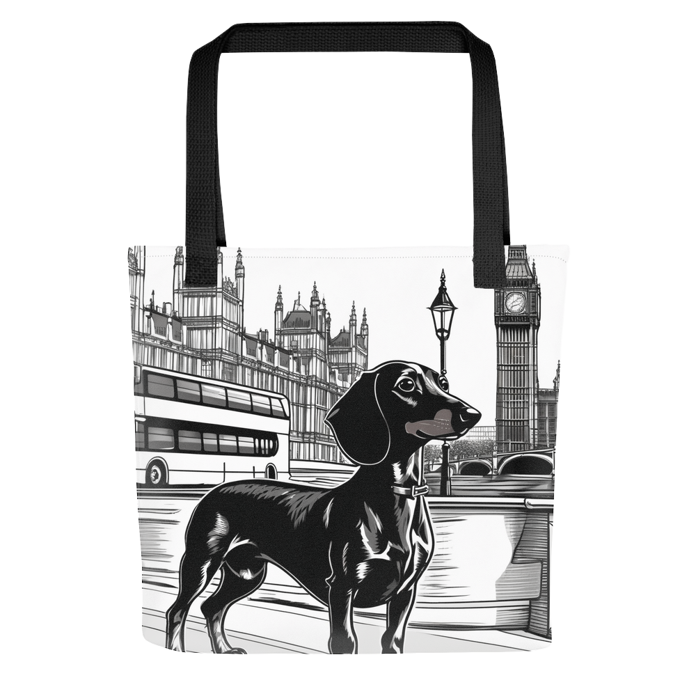 PugMug Custom Black Dachshund Tote