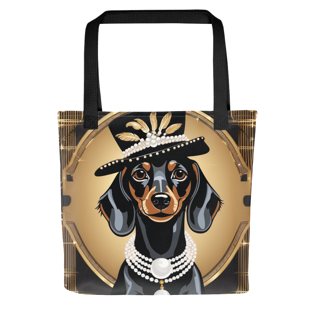 PugMug Custom Black Dachshund Tote