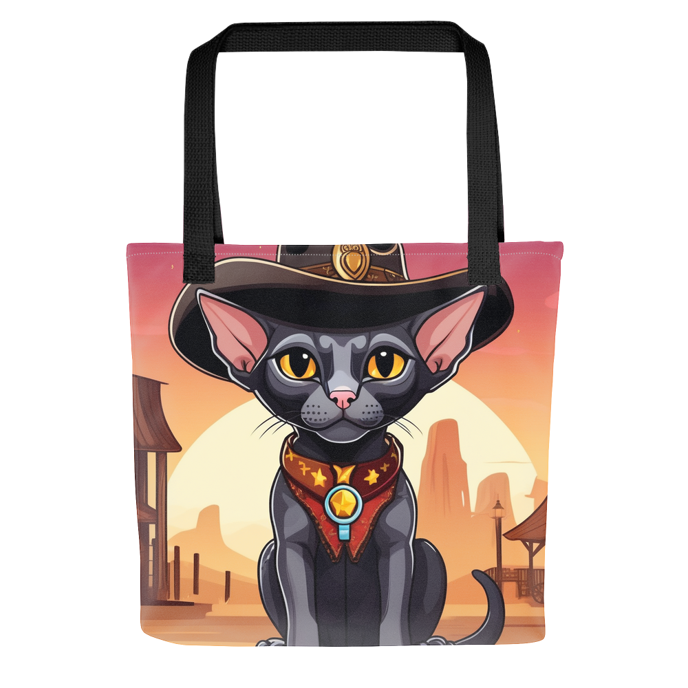 PugMug Custom Black Sphynx Cat Tote