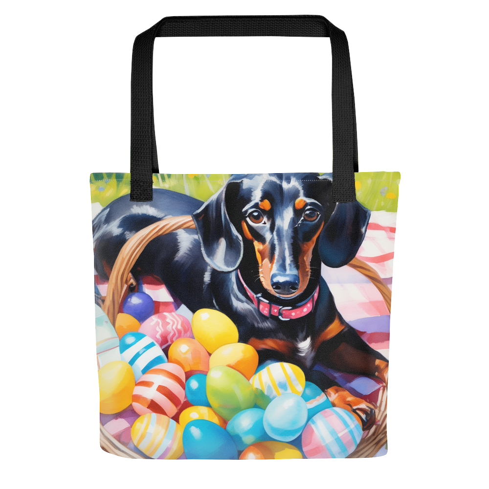 PugMug Custom Black Dachshund Tote