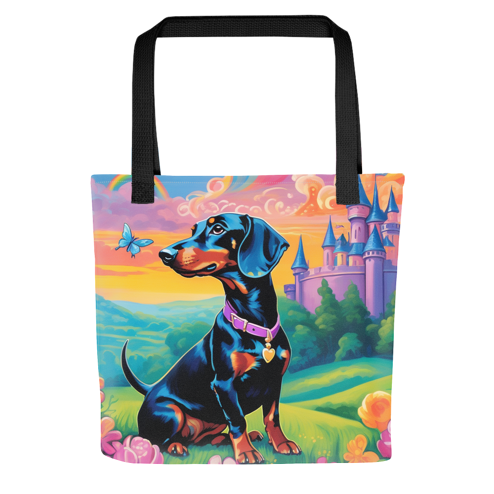 PugMug Custom Black Dachshund Tote