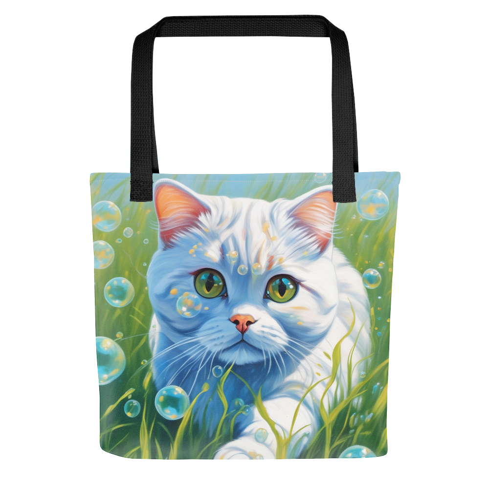 PugMug Custom White Scottish Fold Cat Tote