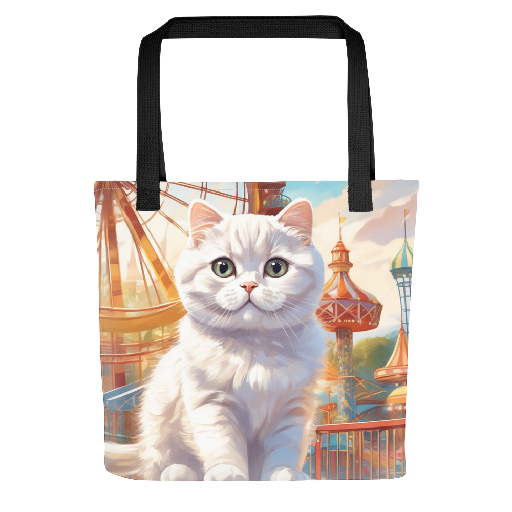 PugMug Custom White Scottish Fold Cat Tote