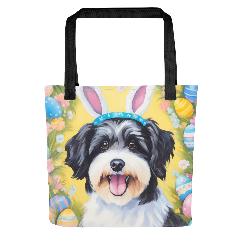 PugMug Custom Black-and-white Havanese Dog Tote