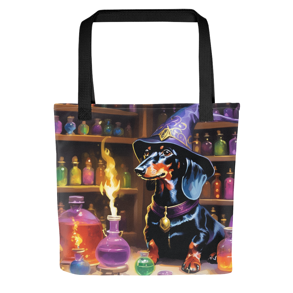 PugMug Custom Black Dachshund Tote
