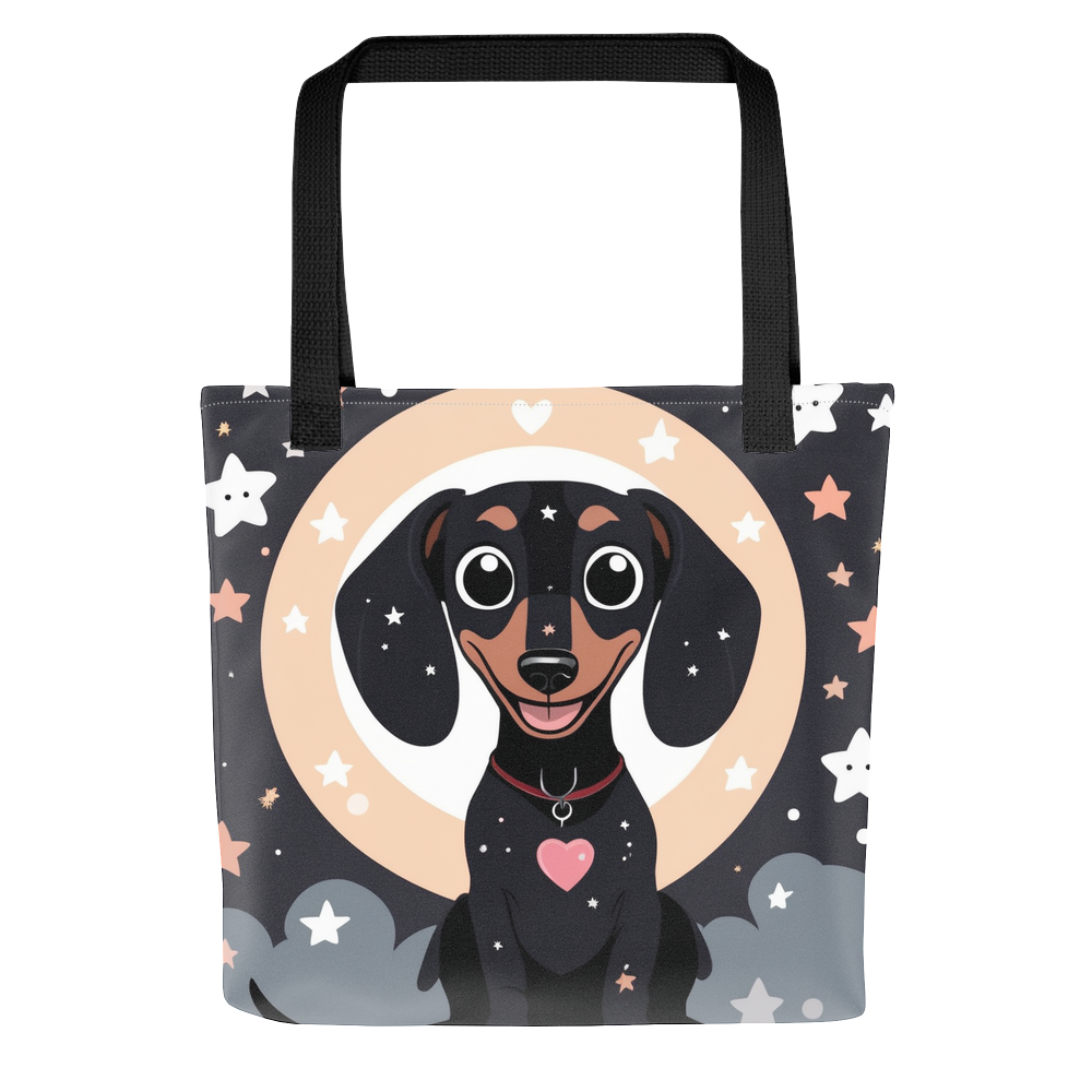 PugMug Custom Black Dachshund Tote