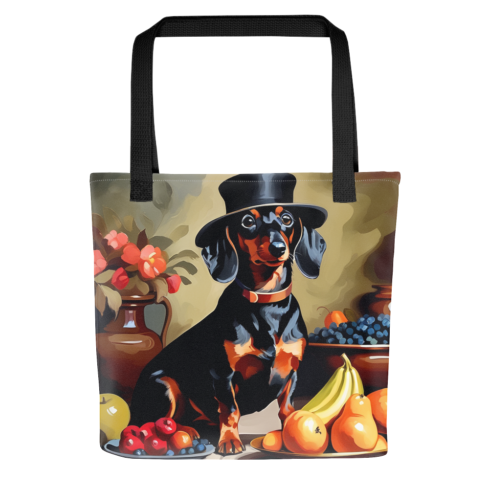 PugMug Custom Black Dachshund Tote