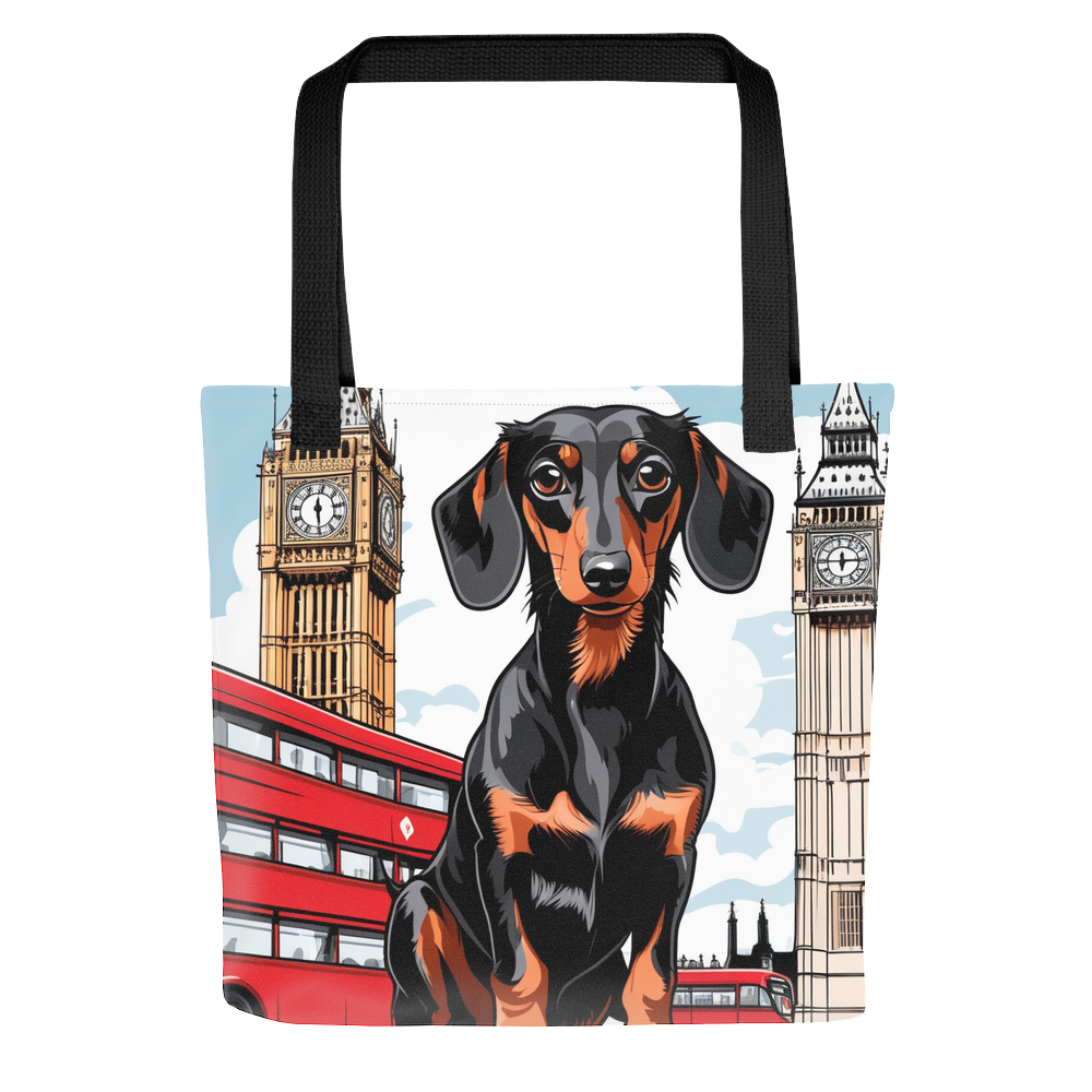 PugMug Custom Black Dachshund Tote