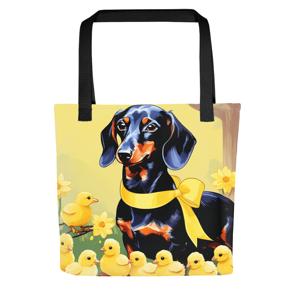 PugMug Custom Black Dachshund Tote