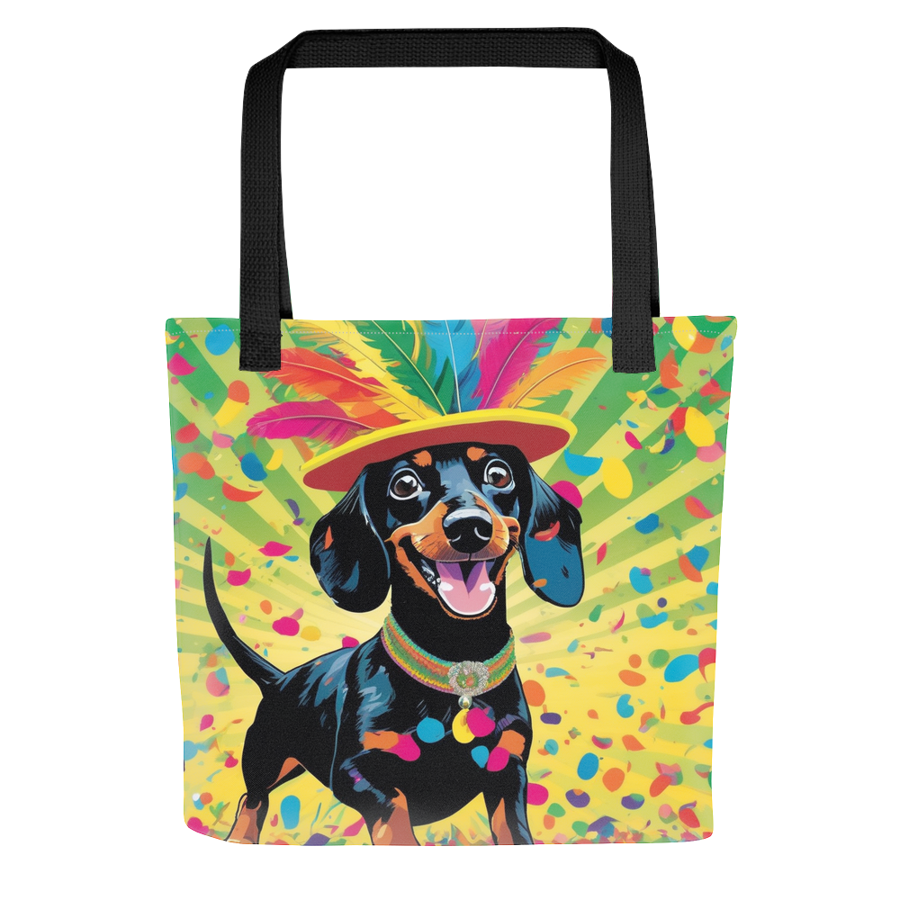 PugMug Custom Black Dachshund Tote