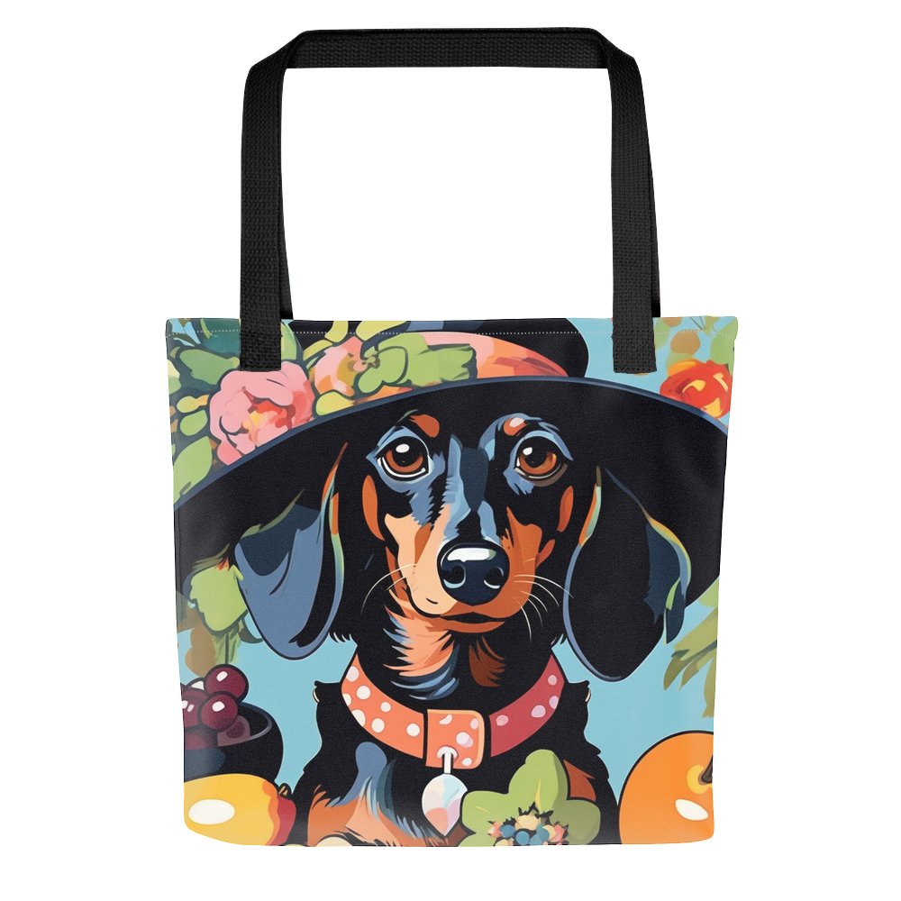 PugMug Custom Black Dachshund Tote