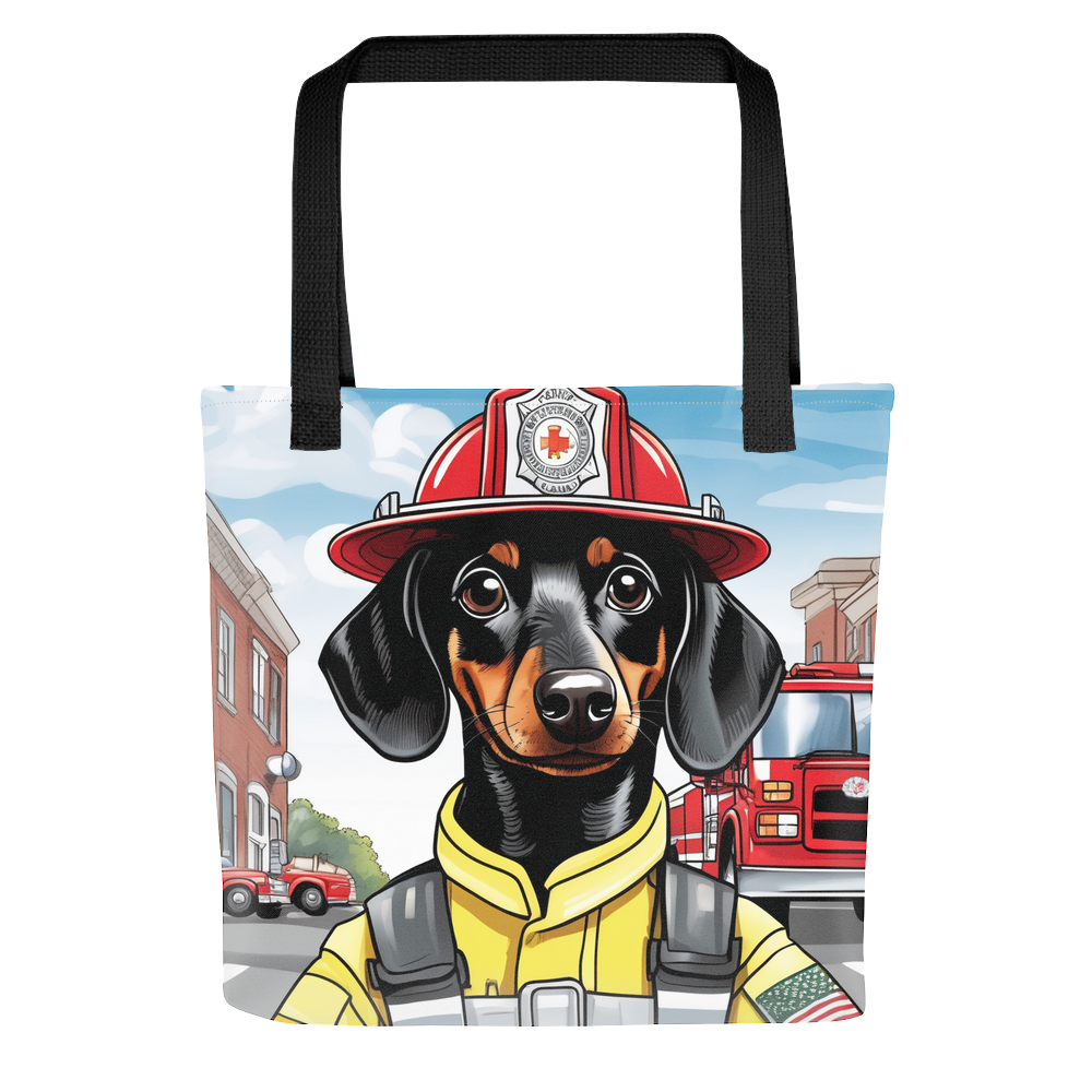 PugMug Custom Black Dachshund Tote