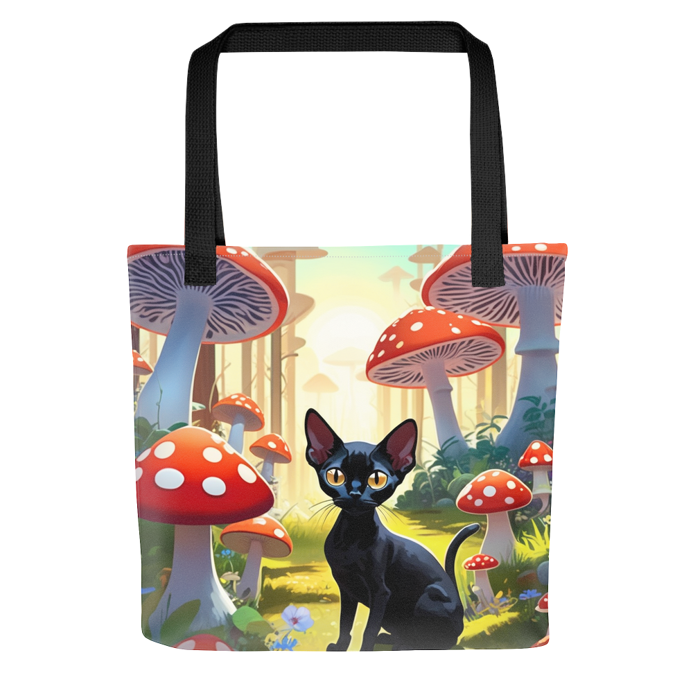 PugMug Custom Black Devon Rex Cat Tote