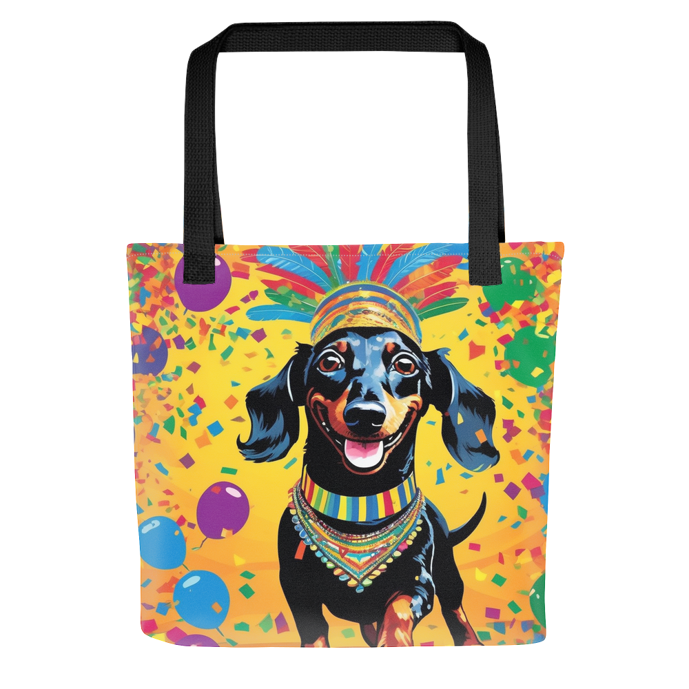 PugMug Custom Black Dachshund Tote