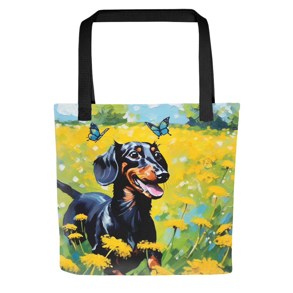 PugMug Custom Black Dachshund Tote
