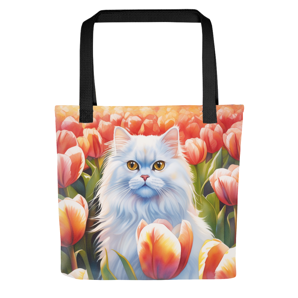 PugMug Custom White Persian Cat Tote