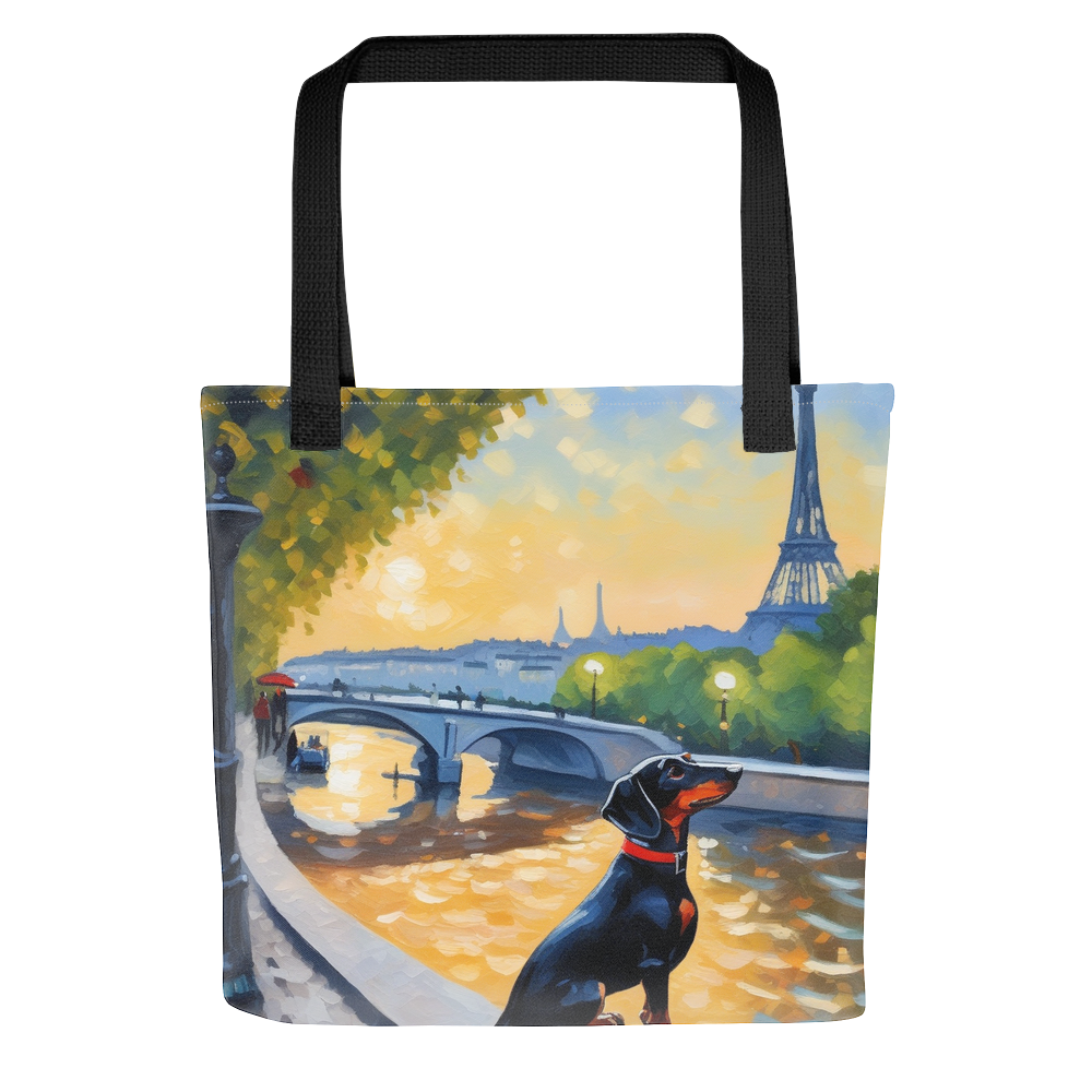 PugMug Custom Black Dachshund Tote