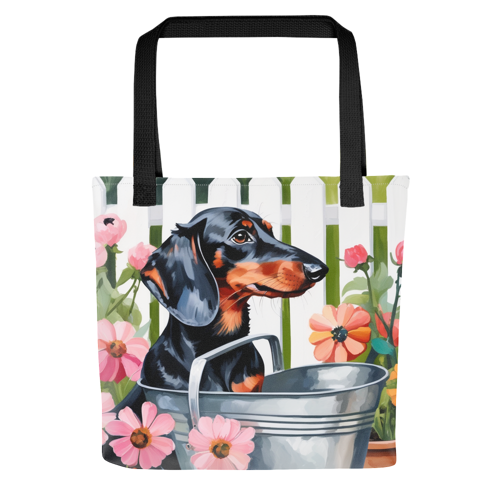 PugMug Custom Black Dachshund Tote