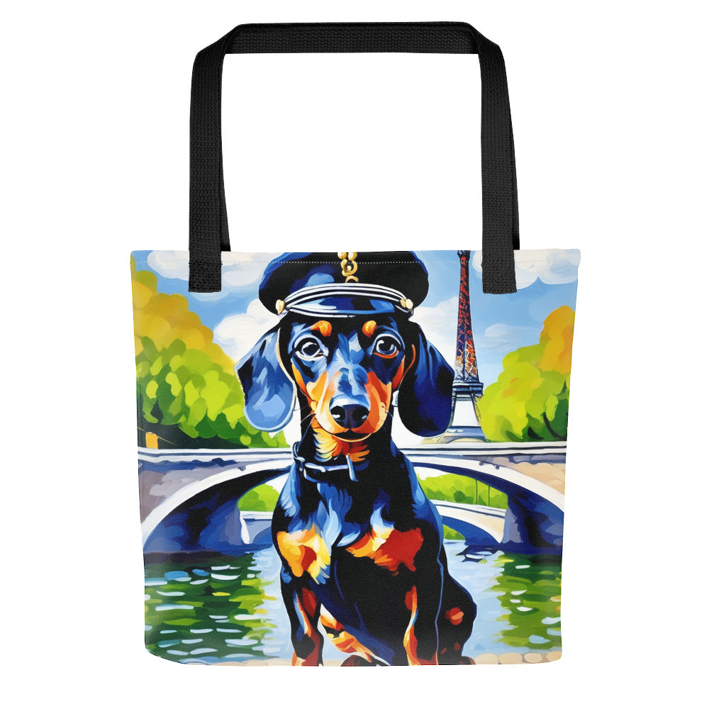 PugMug Custom Black Dachshund Tote