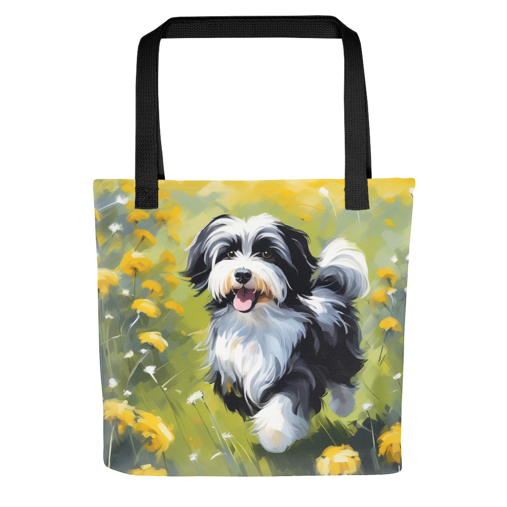 PugMug Custom Black-and-white Havanese Dog Tote