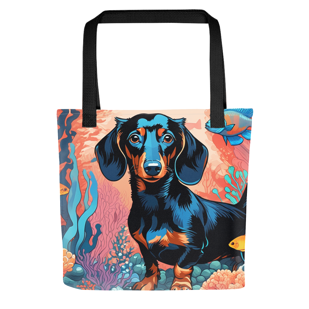 PugMug Custom Black Dachshund Tote