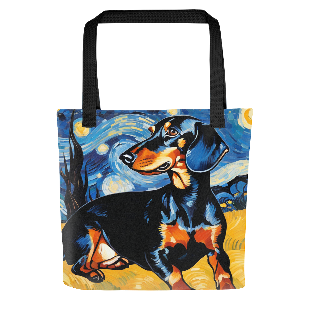 PugMug Custom Black Dachshund Tote