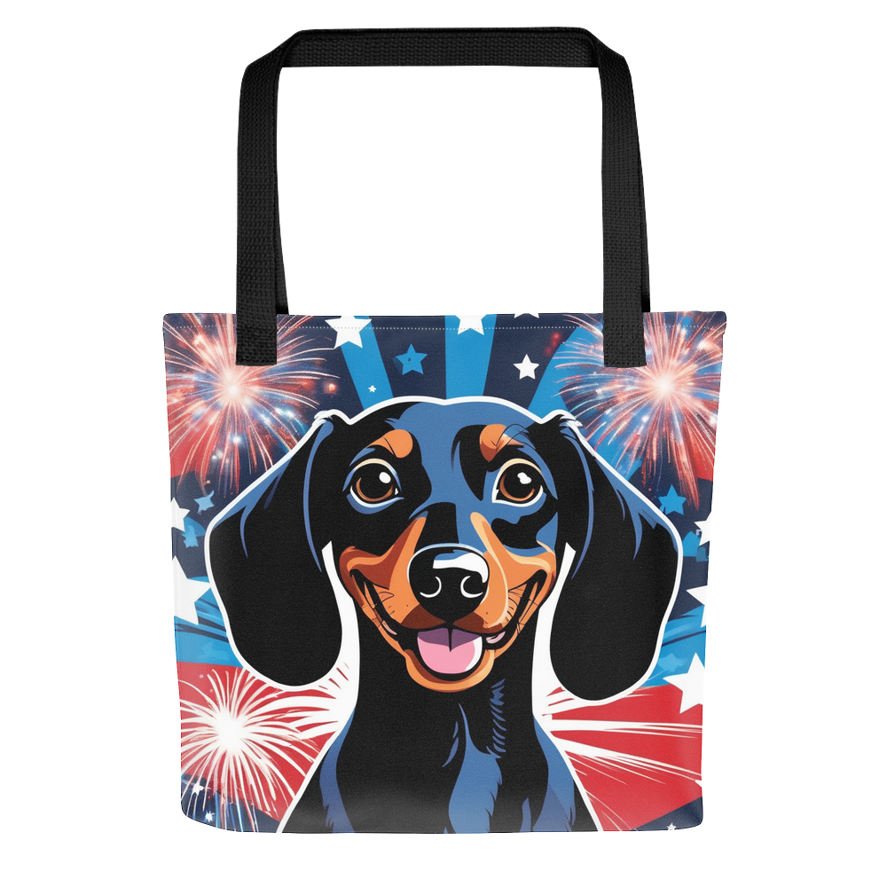 PugMug Custom Black Dachshund Tote