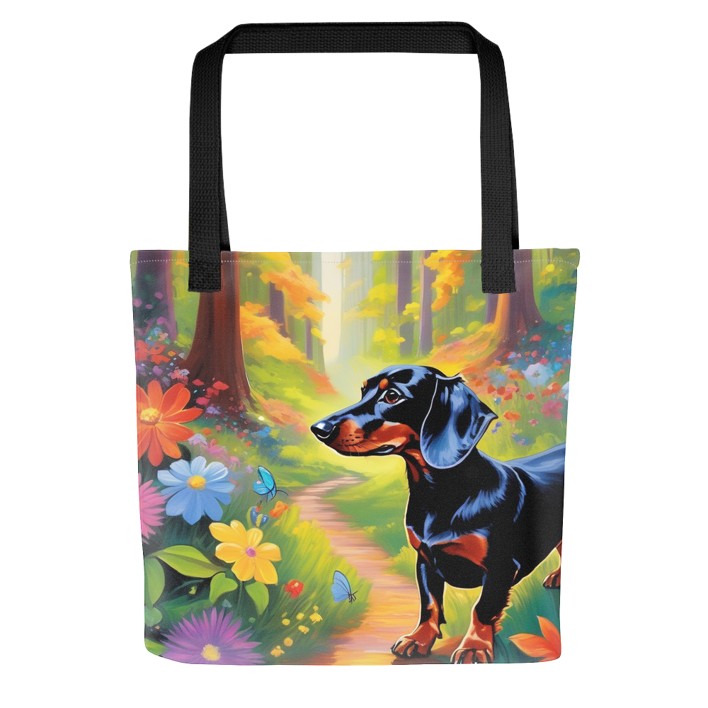 PugMug Custom Black Dachshund Tote
