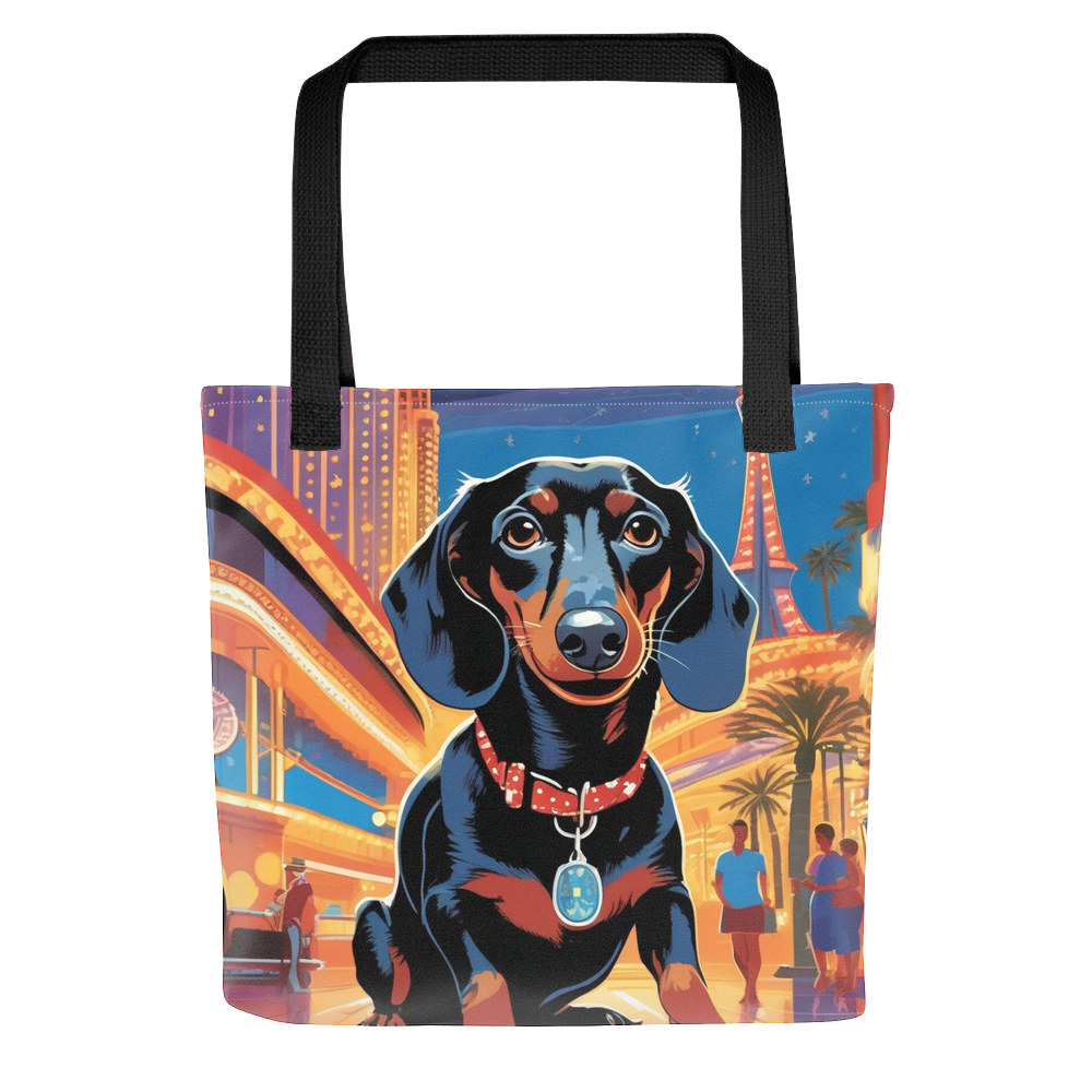 PugMug Custom Black Dachshund Tote