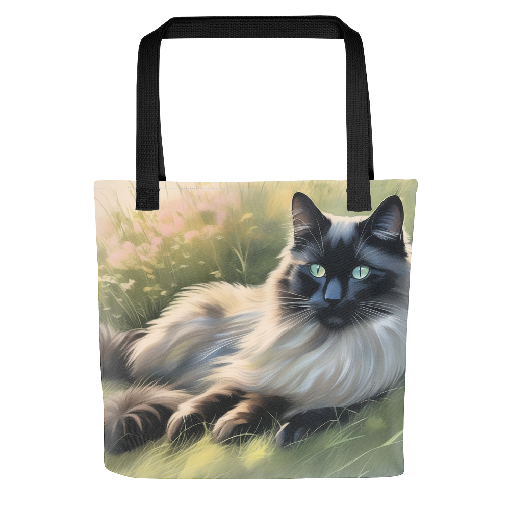 PugMug Custom Black Ragdoll Cat Tote
