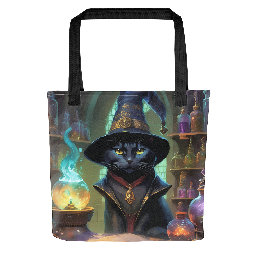 PugMug Custom Black American Shorthair Cat Tote