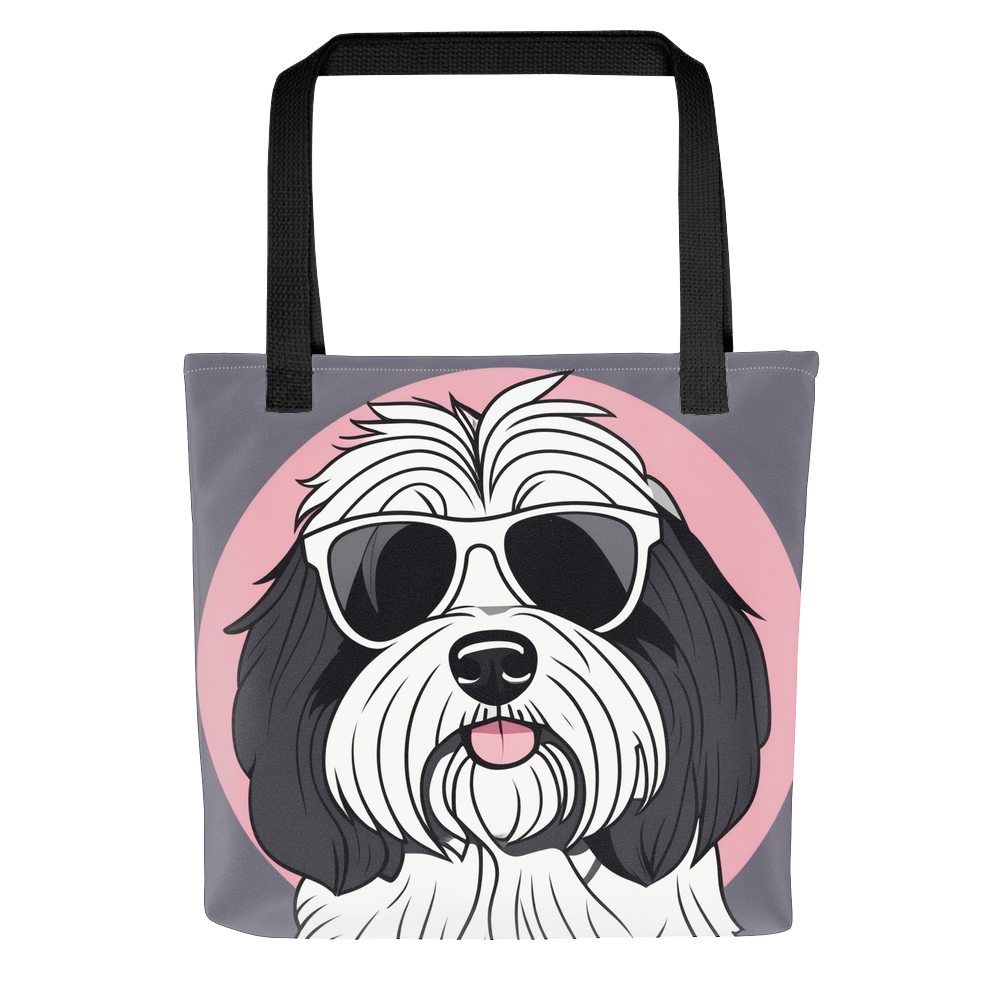 PugMug Custom Black-and-white Havanese Dog Tote
