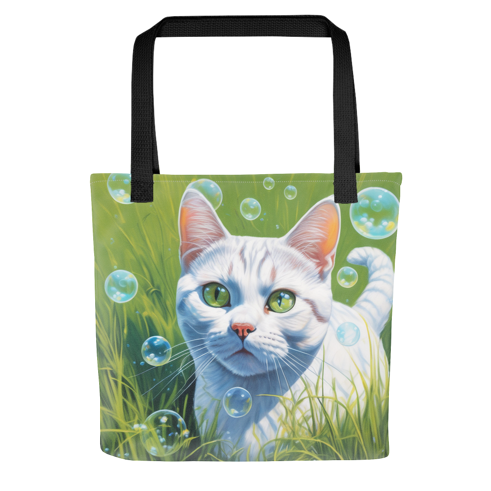 PugMug Custom White American Shorthair Cat Tote
