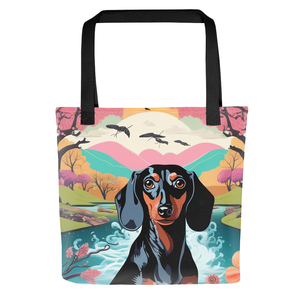 PugMug Custom Black Dachshund Tote
