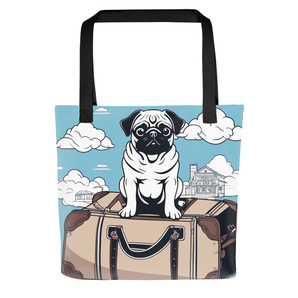 PugMug Custom Black Pug Tote