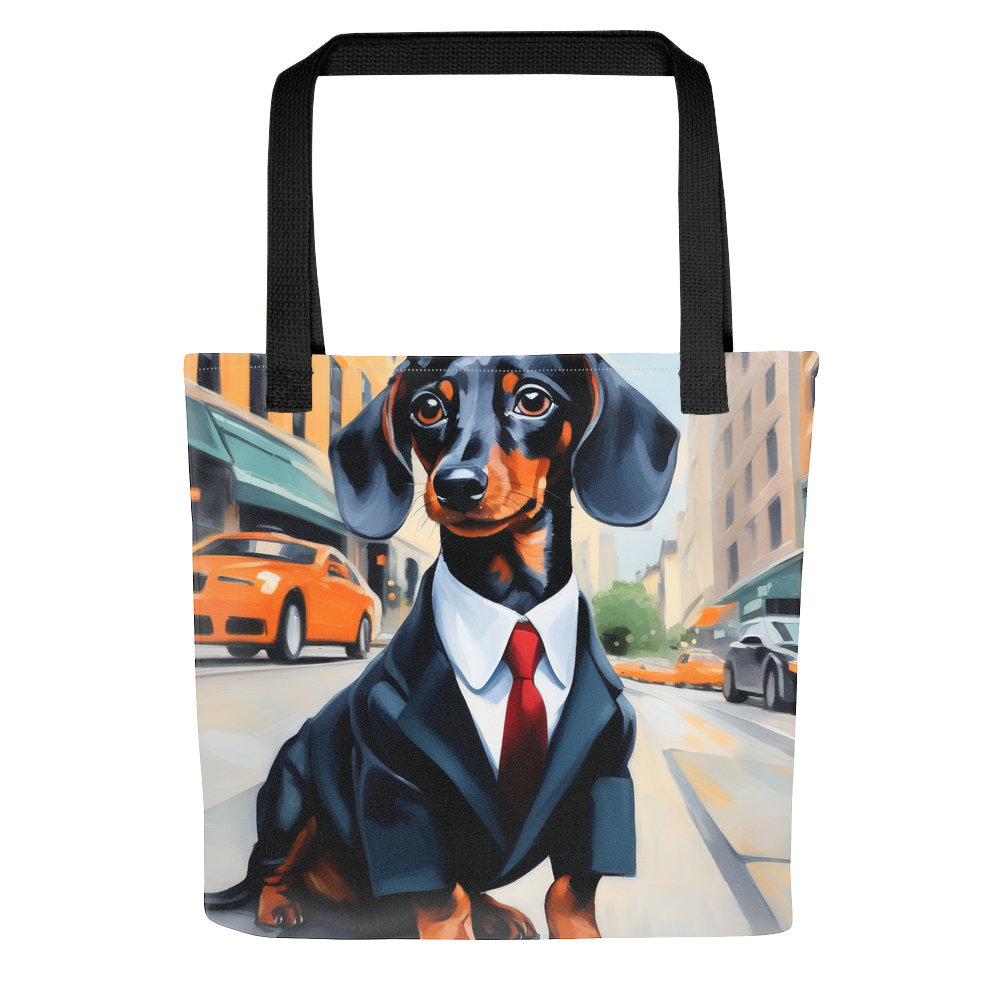 PugMug Custom Black Dachshund Tote
