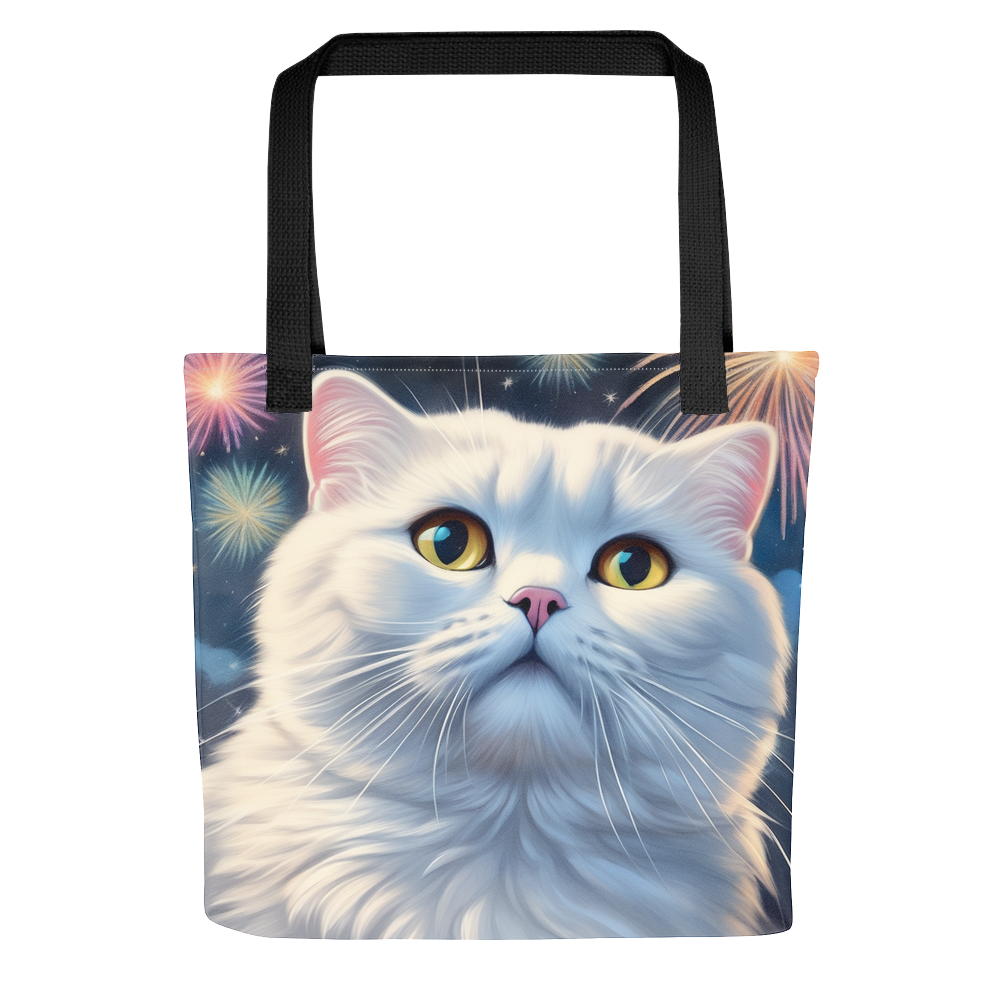 PugMug Custom White Scottish Fold Cat Tote