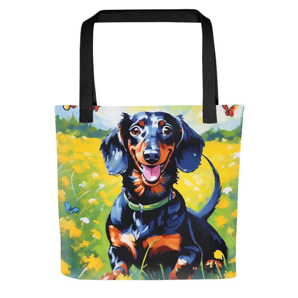PugMug Custom Black Dachshund Tote