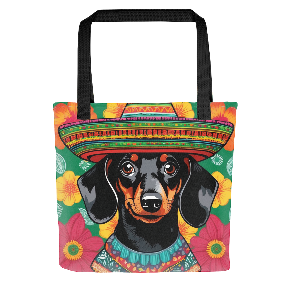 PugMug Custom Black Dachshund Tote